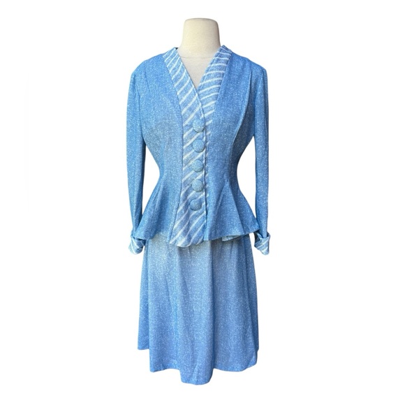 Vintage Dresses & Skirts - Deadstock 1970s 2-Piece Poly Knit Skirt Set